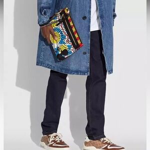 NWT Coach Disney Mickey Mouse X‎ Keith Haring Academy Pouch